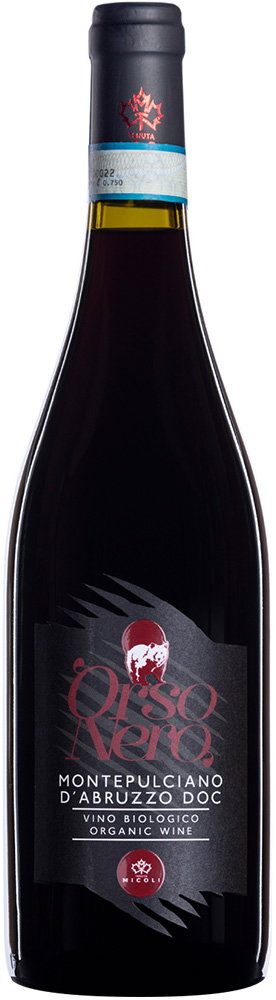 2018 Orso Nero Montepulciano D'Abruzzo DOC BIO reflection
