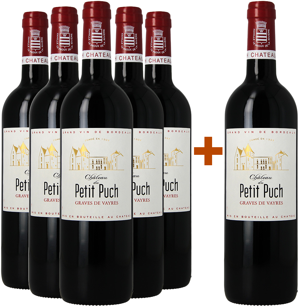 5+1 Paket Château Petit Puch Graves de Vayres AOP