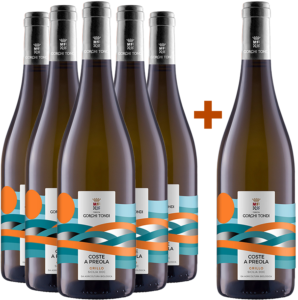 5+1 Coste a Preola Grillo Sicilia DOC BIO