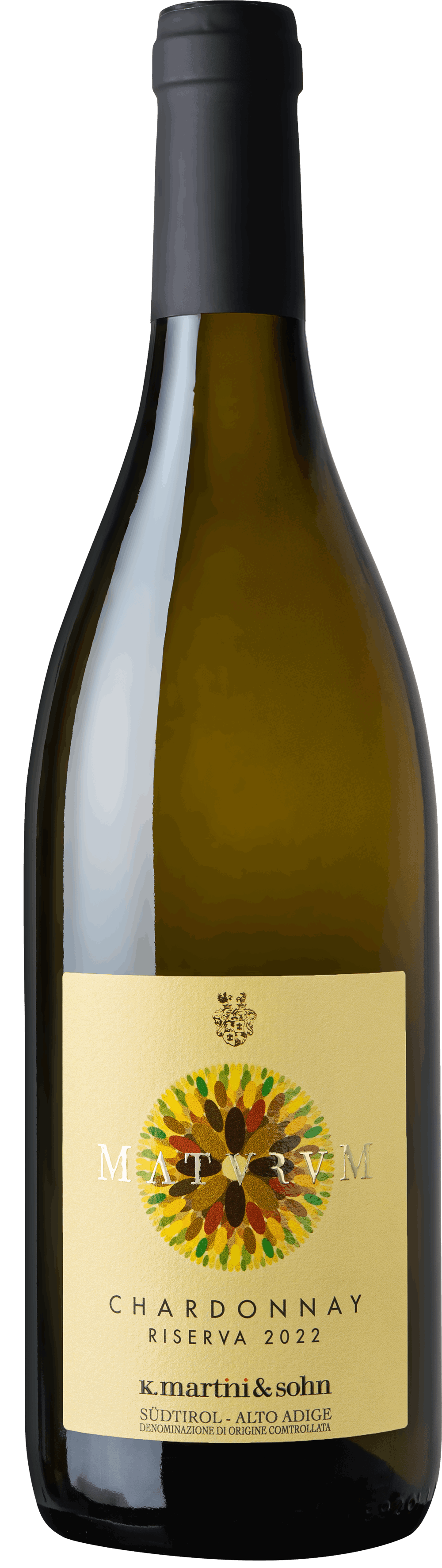 2022 Chardonnay Riserva Maturum Alto Adige DOC reflection