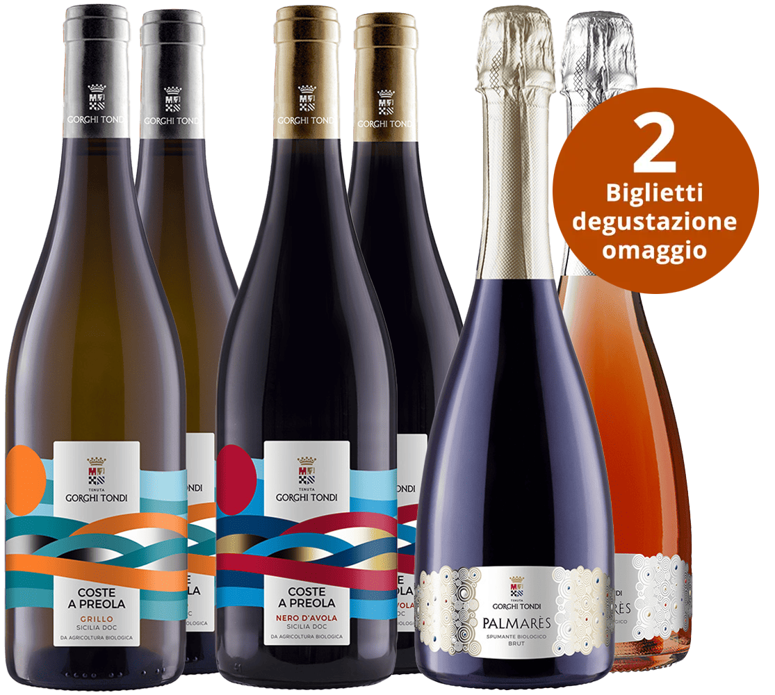  Cantina Gorghi Tondi Box Degustazione + 2 Biglietti Visita in Cantina BIO