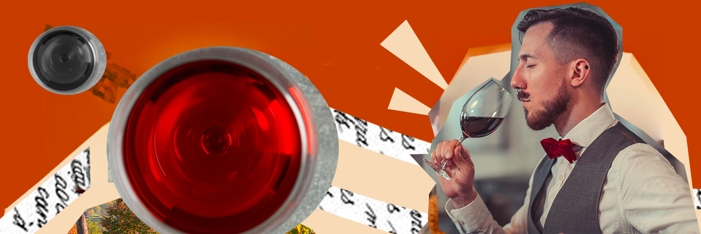 Banner bicchieri da vino