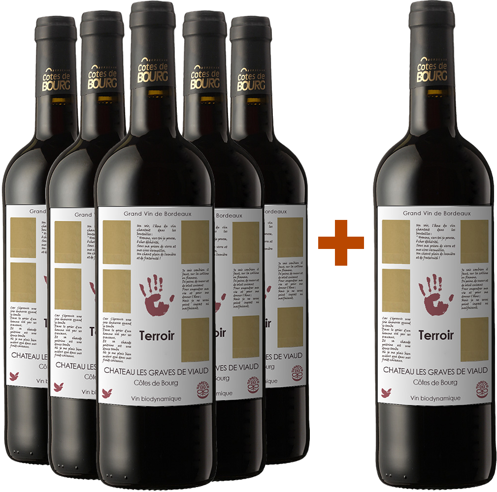5+1 cuvée "Terroir" Côtes de Bourg AOP BIO